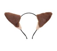 Housoutil Serrage-tête Accessoire pour Lavage Visage Oreilles de Loup en Peluche Bandeau Confortable et Stylé pour Femme et Fêtes D'hiver