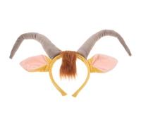 Housoutil Serrage-Tête Corne D’Antilope en Peluche Jaune Marron Accessoire Cheveux Filles pour Cosplay et Déguisement Halloween Bandeau Animal Fantaisie Léger et Confortable Fête et