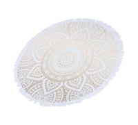 Housoutil Serviette de Plage Mandala Ronde en Tissu Doux Couverture de Plage Légère pour Sandales Femme