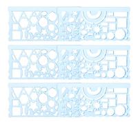 Housoutil Set de 6 Règles Géométriques Multifonctionnelles en Plastique Pp 20cm pour Dessin Technique et Construction, Outil Polyvalent pour Étudiants en Art et Mathématiques