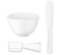 Housoutil Set de Bol Silicone pour Masque Facial avec Spatule et Bâton de Mélange Accessoires Beauté DIY pour Application Facile et Nettoyage Rapide Compatible Soins Peau