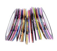 Housoutil Set de Manucure DIY Autocollants pour Ongles en Pp, Bande Adhésive Facile à Utiliser pour Décoration D'ongles, pour Femmes, 1 Ensemble Complet