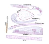 Housoutil Set de Règles de Couture Flexibles Précises pour Tracé et Découpe Outils de Dessin pour Patrons Vêtements Manches Cols et Poches Kit Complet pour Modélisme et Création Textile