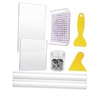 Housoutil Set Outils Argile Outils de Sculpture Diy avec Plaque de Pression et Racloir pour Travaux Manuels Argile Accessoires de Modélisation pour Débutants et Experts