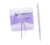 Housoutil Set Stylo de Signature Mariage avec Support Stylo à Bille Métallique à Motif Cœur Romantique pour Cérémonie et Réception