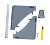 Housoutil Socle Pour Réfrigérateur Lave-linge Et Sèche-linge Avec Robustes Et Hauteur Ajustable Panneaux Angle Renforcés Et Barres Acier Inoxydable Pour Grande Stabilité