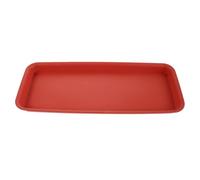 Housoutil Soucoupe Rectangulaire en Résine Épaisse 48 X 20 Cm, Bac Récupérateur d'eau pour Plantes D'intérieur et D'extérieur, Plateau D'égouttage pour Pots de Fleurs, Couleur Brique Rouge,