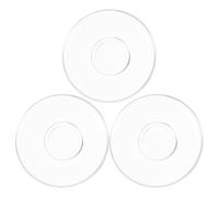 Housoutil Soucoupes à Thé en Verre Transparent 9x9 Cm Lot de 3 Pièces, Dessous de Tasse Multifonction pour Café, Snacks et Décoration de Table, Sous-verres Résistants et Légers Réutilisable