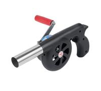 Housoutil Souffleur Portatif Manuel pour Barbecue Ventilateur de Barbecue Extérieur Acier Inoxydable et Plastique Léger Résistant à l'usure Facile à Transporter et Extérieur