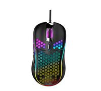 Housoutil Souris De Jeu Filaire Creuse USB pour Ordinateur Portable, Légère Et Silencieuse, Design Nid d'abeille, Utilisation Gaming Et Bureau, Couleur Noire
