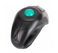 Housoutil Souris sans Fil à Boule de Commande par Pouce Noire Portable Connectivité 2.4ghz, 5 Boutons Ergonomique en Plastique pour Ordinateur Portable