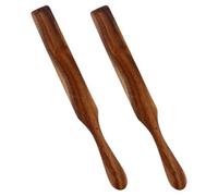 Housoutil Spatules en Bois 2 Pièces Longue Poignée, Racloir à Beurre et Tartineur à Fromage, Ustensiles Cuisine Polyvalents pour Étaler Sauces et Mélanger Salades, Accessoire la Cuisine