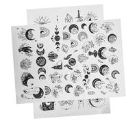 Housoutil Stabilisateurs de Broderie Hydrosolubles Motifs Créatifs pour Loisirs Créatifs, 2 Feuilles, Papier Non Tissé Bohème, Accessoires Couture DIY, Projets Artisanaux, Toutes Saisons