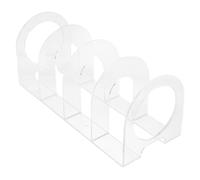 Housoutil Stand de Livre Petit pour bibliothèque Porte-fichier Mignon Rester Rack de Stockage Multifonction Porte-Documents en Plastique Organisateur de Stockage de Bureau Transparent