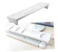 Housoutil Support De Clavier D'ordinateur Support Clavier pour Bureau Organisateur De Clavier Accessoires Clavier pour Bureau Rack De Stockage De Clavier Stockage du Clavier Blanche