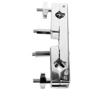 Housoutil Support de Cymbale pour Batterie en Alliage de Zinc Argenté Pince Réglable et Angle Ajustable, Clip Fiable pour Accessoires de Percussion