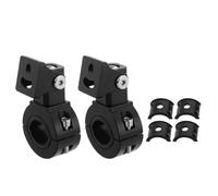 Housoutil Support de Phare pour Moto en Alliage D'aluminium Noir, Fixation Antidérapante Résistante la Corrosion, Pince Tube 360° Réglable, Lot de 2 Pièces pour Fourche et Barre