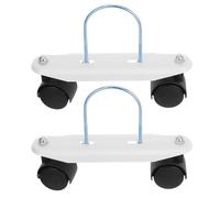 Housoutil Support de roulettes Pivotantes en Acier et Abs pour Radiateur à Bain D'huile Socle Rotatif Stable en U avec Roues Universelles 1 Paire pour Chauffage Électrique Mobile,