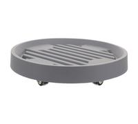 Housoutil Support Mobile et Facile à Déplacer pour Pot de Fleurs en Plastique Noir avec roulettes Invisibles 360° Base Résistante au Poids pour Intérieur et Extérieur