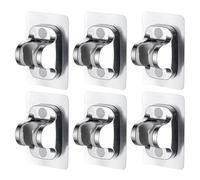 Housoutil Support Mural pour Pommeau de Adhésif Lot de 6 Pièces Réglable Multi-Angle Fixation sans Perçage Compatible Installation Rapide Trace pour Salle de Bain