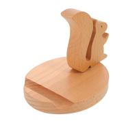 Housoutil Support pour Smartphone Support de téléphone de Bureau en Bois Massif Stand de téléphone Tablet Stand pour Le Bureau Khaki