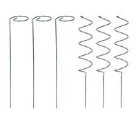 Housoutil Support Spirale en Métal Argenté pour Plantes Grimpantes, Tuteur Résistant à l'usure, pour Orchidées et Rosiers en Intérieur et Jardin