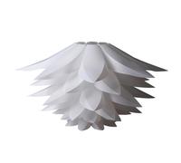 Housoutil Suspendre Lotus Plafonnier Créatif Blanc PVC 35Cm Abat-Jour Puzzle Diy à Suspendre pour Chambre Salon Salle à Manger Café Décoration Facile à Monter E27
