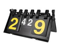 Housoutil Tableau de Score Portable, Tableaux D'affichage à Bascule en PVC Noir, Clair et Intuitif, pour Badminton et Activités Sportives
