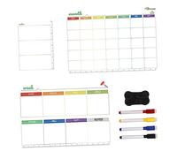Housoutil Tableau Magnétique Effaçable Pet pour Planification Mensuelle Bloc Notes Aimanté pour Réfrigérateur Tableau Dorganisation Domestique sans Résidu Support de Planning