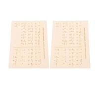 Housoutil Tableau Outil Pédagogique Multifonction pour Alphabet Braille Bois 2pcs Points Surélevés Apprentissage et Lecture Assistée Étudiants en Déplacement