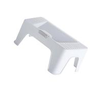 Housoutil Tabouret de Toilette en Plastique Blanc Rouleaux de Massage, Repose-pieds Facile à Nettoyer, Salle de Bain à Domicile et Usage Garçon et Filles