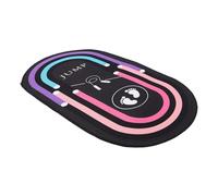 Housoutil Tapis de saut ovale 80 x 51 cm en polyester avec amorti intégré pour entraînement corde à et exercices de yoga sur béton
