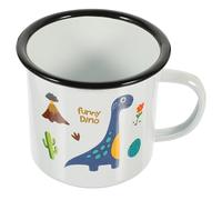 Housoutil Tasse Émaillée à Motif Dessin Animé F Version Dinosaure Mug Portable en Émail Poignée Ergonomique Petite Tasse à Lait Multifonction pour Maison la Cuisine et Petit-Déjeuner 1