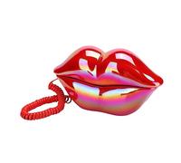 Housoutil Téléphone Fixe Filaire à Lèvres Rouges Créatif 22 Cm Décor Original De Bouche Rouge Pour Intérieur Bureau Chambre Ornemente