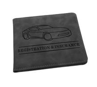 Housoutil Titulaire de l'assurance et de l'immatriculation Coque de Protection Porte Carte bancaire Accessoires de Voiture pour l'intérieur des Femmes Portefeuille de Cartes de Voiture PU