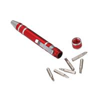 Housoutil Tournevis Stylo Multifonction Avec Têtes De Tournevis Magnétique Outil De Réparation Compact Et Léger Noir Argent Et Bleu