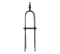 Housoutil Treillis Métallique Noir 8 MM pour Plantes Grimpantes Support Jardin 60 CM Hauteur Structure U en Métal Cercle 20 CM Tour de Jardin pour Rosiers Tomates et Fleurs en Pot