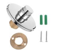Housoutil Valve de Chasse pour Urinoir Encastrée en Cuivre à Poussoir | Montage Mural, Usage en Sanitaires Commerciaux et Publics, Kit de Fixation Inclus, Finition Argenté