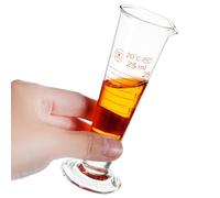 Housoutil Verre Doseur en Verre 25 Ml Graduations Précises Forme Conique Tasse à Mesurer Compacte pour Liquides Usage Laboratoire Cuisine Éprouvette Graduée Polyvalente