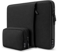 Housse 12,3-13 Pouces Ordinateur Portable Pochette, Housse Pour Macbook Air 13.6 Pouces M4 M3 M2 2025-2022, Macbook Air 13 M1 2020-2018, Macbook Pro 13 M1 2022-2016, 12,3 Surface Pro Sacoche-Noir Noir