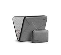 Housse 13 Pouces Antichoc Compatible avec MacBook Air/Pro M4/M3/M2/M1, Surface Pro, iPad Pro 12.9, Rigide EVA - Gris