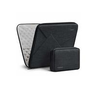 Inateck Antichoc Housse 13 Pouces Compatible avec 13 MacBook Air M3/A3113 M2/A2681 M1/A2337 2025-2018, 13 MacBook Pro M2/A2686 M1/A2338 2022-2016, 12.3 Surface Pro 11/10/9/X/8/7/6/5/4/3, Noir Gris