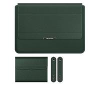 Housse 3 en 1 for ordinateur portable 14-16 pouces, support Folio adapté for Macbook Air Pro/Huawei, repose-poignet, pochette for souris, étui avec ceinture et câble(Dark Green,For 15-16inch)
