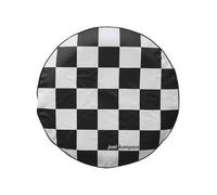 Housse à damiers noir & blanc pour roue de secours 14 - 15"