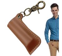 Housse à manches rétro avec porte-clés - pendentif pour allumage en cuir, accessoire pour voyage extérieur portable | porte de protection pour camping quotidien trasportar