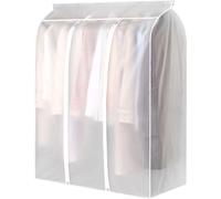 Housse à vêtements à suspendre - étanche à la poussière & à l'eau, transparente, avec fermeture éclair, sac à vêtements pour armoire & penderie, protection pour costumes & vêtements