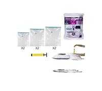 Je Cherche Une Idee IDEBOX RG5964 Housse à Vide d'air avec Pompe - 6 pcs, Pet, Transparent, 57 x 0.50 x 100 cm