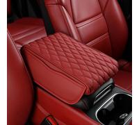 Housse Accoudoir Voiture pour Renault Zoe 2012-2021 2022 2023 2024 2025 X08 Coussin Console Centrale en Mousse à Mémoire avec Poche Latérale Similicuir Ergonomique Confortable Matelassé Diamant