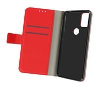 Housse pour Alcatel 3X 2020 Aspect Grainé Folio Stand Vidéo Rouge