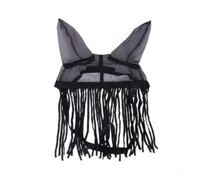 Housse anti-mouches en polyester doux avec pompons dynamiques pour maintenir la concentration du cheval et réduire les irritations des mouches (L)